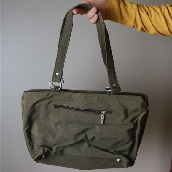 NWOT Easy Spirit Dark Army Green Hand Shoulder Bag Side Zipper Lightweight Purse - Picture 2 of 3